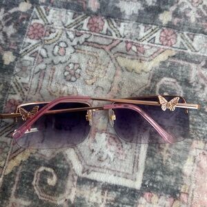 Foster Grant Purple Butterfly Sunglasses